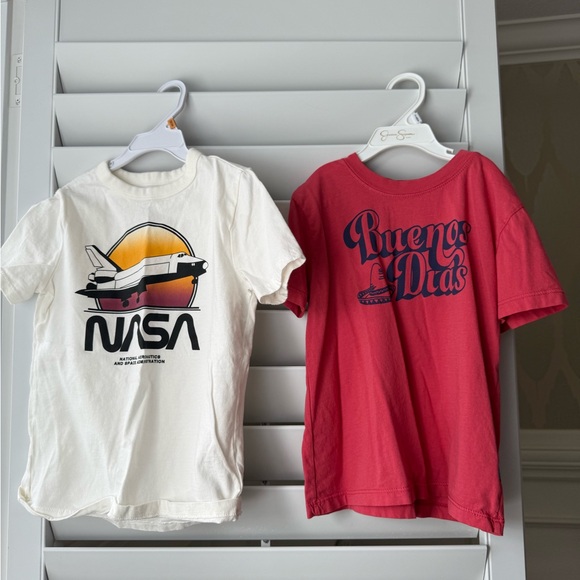 Graphic Tees and Hoodie Set - Green, Yellow, Red, White - Picture 5 of 11